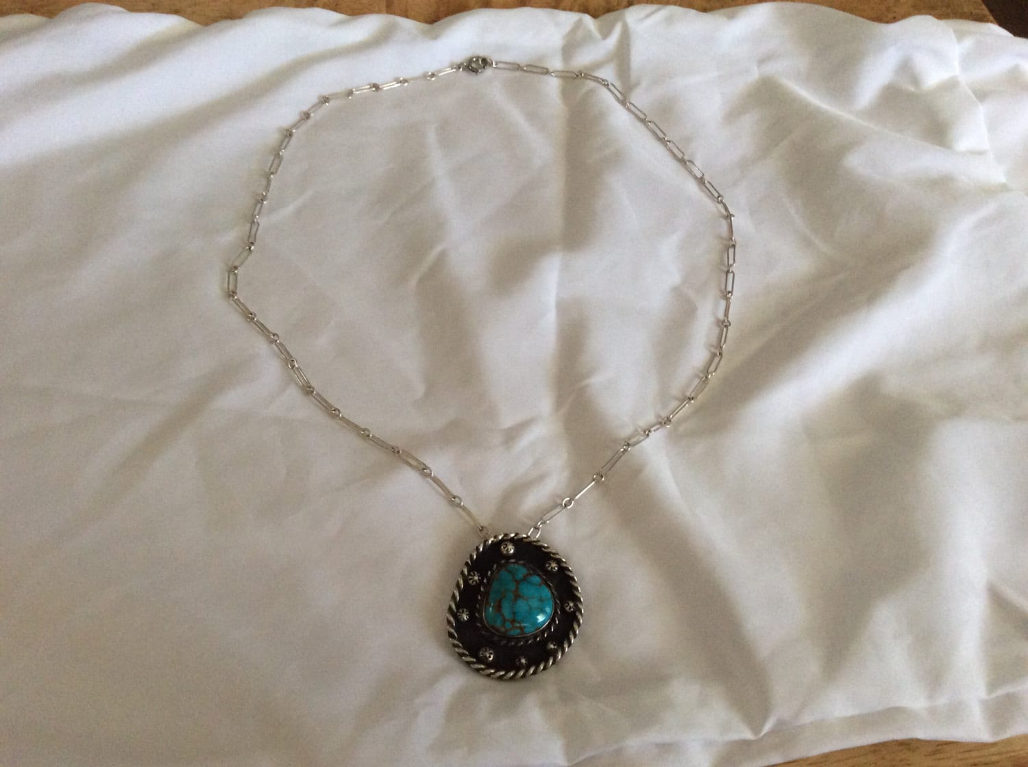 Vintage Sterling Silber Designer Signiert Leonard Fran Türkis Anhänger Halskette Vintage Sterling Silber Designer Signiert Leonard Fran Türkis Anhänger Halskette von JewelryGaloreGifts