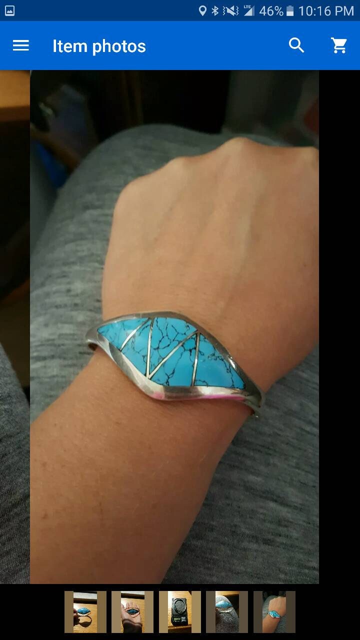 Wunderschöne Vintage Schwere Sterling Silber Mexiko Türkis Klapp Armreif Armband-Af Wunderschöne Vintage Schwere Sterling Silber Mexiko Türkis Klapp Armreif Armband-Af von JewelryGaloreGifts