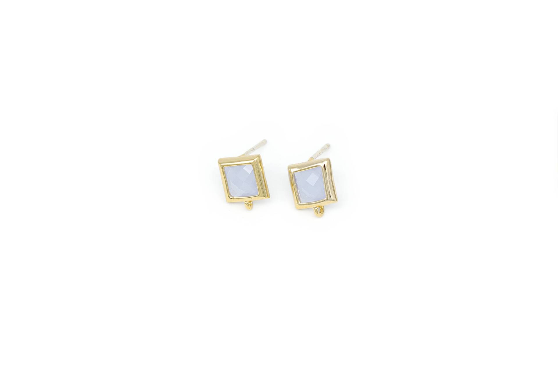Link Post, Ohrring Machen Gerahmt Glas, N17-G4, 2 Stück, 7, 5 Mm, Glänzend Vergoldet Messing, Luftblau Opal, 925 Silber Pfosten, Schneiden Link Post, Ohrring Machen Gerahmt Glas, N17-G4, 2 Stück, 7, 5 Mm, Glänzend Vergoldet Messing, Luftblau Opal, 925 Silber Pfosten, Schneiden von JewelryKorea