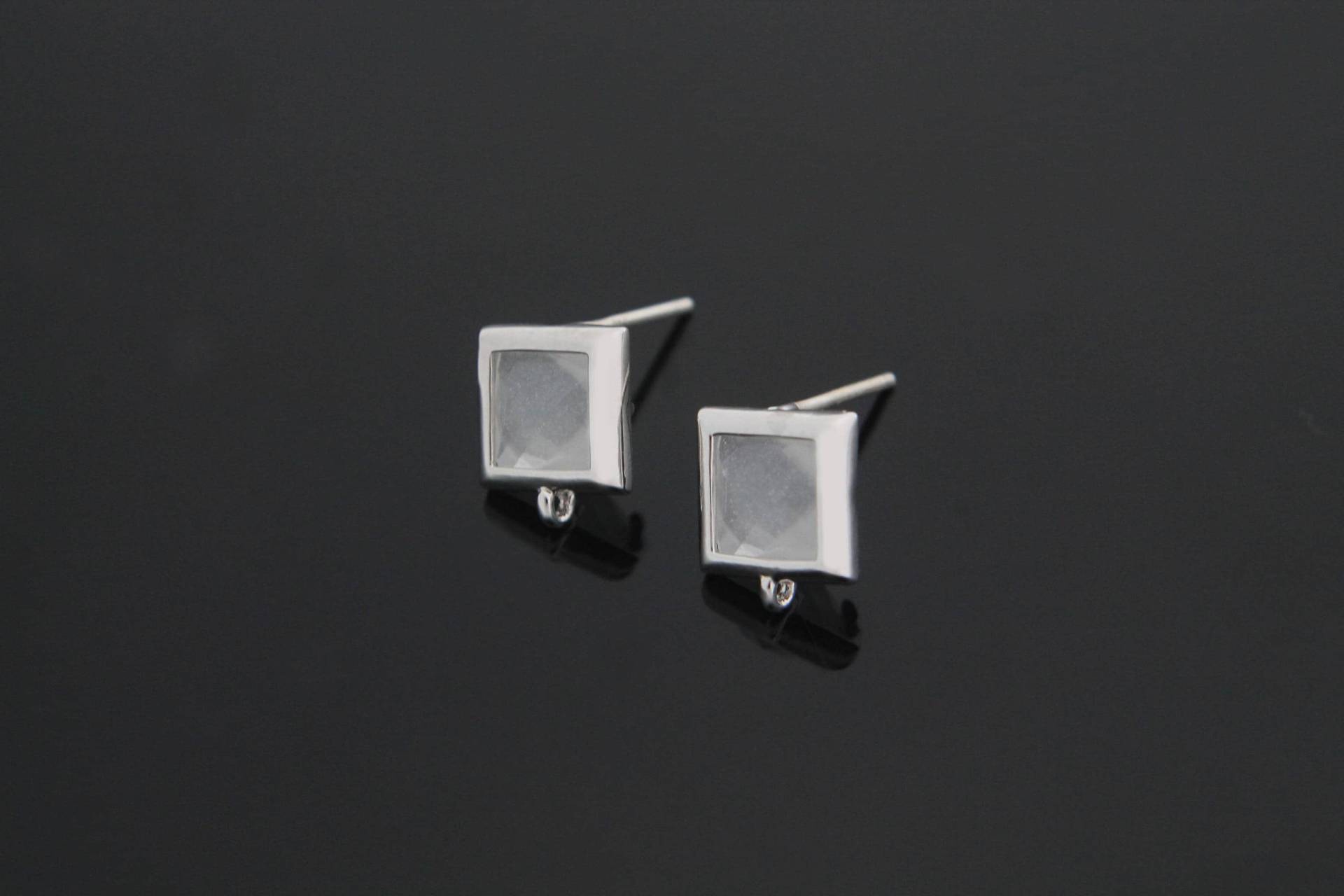 Link Post, Ohrring Machen Gerahmt Glas Post, N17-R2, 2Pcs, 7, 5 Mm, Original Rhodium Vergoldet Messing, Rauchig Weiß, 925 Silber Pfosten Link Post, Ohrring Machen Gerahmt Glas Post, N17-R2, 2Pcs, 7, 5 Mm, Original Rhodium Vergoldet Messing, Rauchig Weiß, 925 Silber Pfosten von JewelryKorea