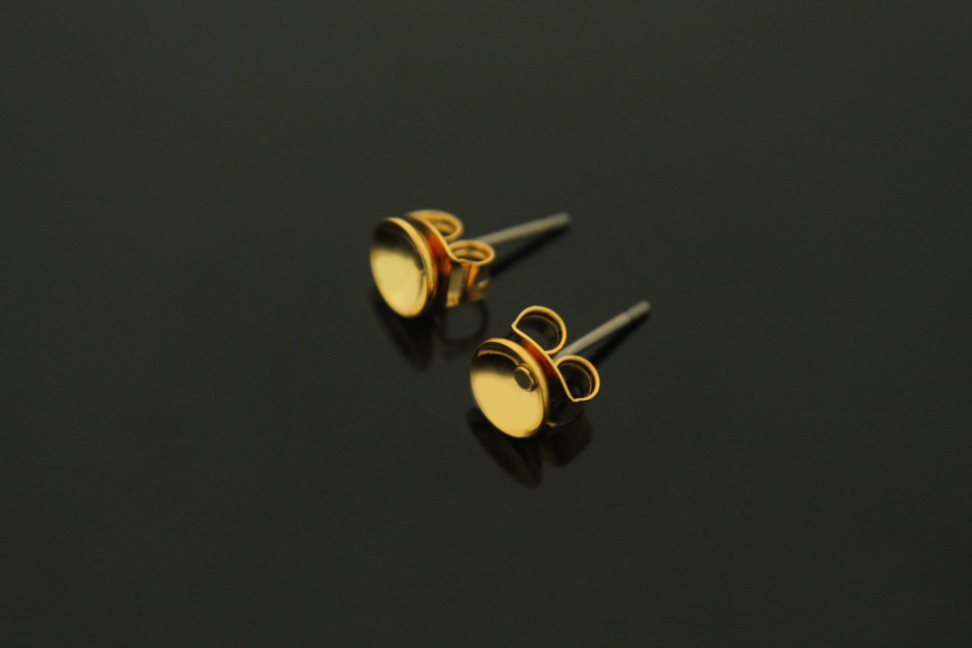 Ohrring Ohrstecker, Nickelfrei, E12-G1, 20 Stück, 6mm 16K Vergoldetes Messing, Stifte Für Perlen Ohrring Ohrstecker, Nickelfrei, E12-G1, 20 Stück, 6mm 16K Vergoldetes Messing, Stifte Für Perlen von JewelryKorea