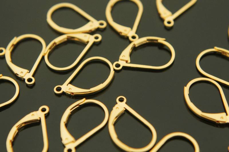 Ohrringhaken, Nickelfrei, E6-G1, 30 Stück, 12 X 16 Mm, 16K Vergoldetes Messing, Zubehör Zur Ohrringherstellung, Tropfenohrring-Komponenten Ohrringhaken, Nickelfrei, E6-G1, 30 Stück, 12 X 16 Mm, 16K Vergoldetes Messing, Zubehör Zur Ohrringherstellung, Tropfenohrring-Komponenten von JewelryKorea