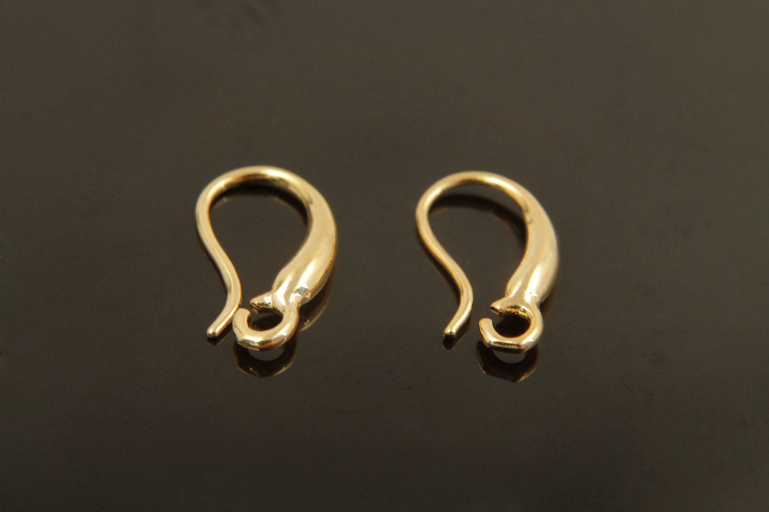 Ohrringhaken, Nickelfrei, E8-G2, 10 Stück | 5 Paar, 14 X 8 Mm, 16K Vergoldetes Messing Ohrringhaken, Nickelfrei, E8-G2, 10 Stück | 5 Paar, 14 X 8 Mm, 16K Vergoldetes Messing von JewelryKorea