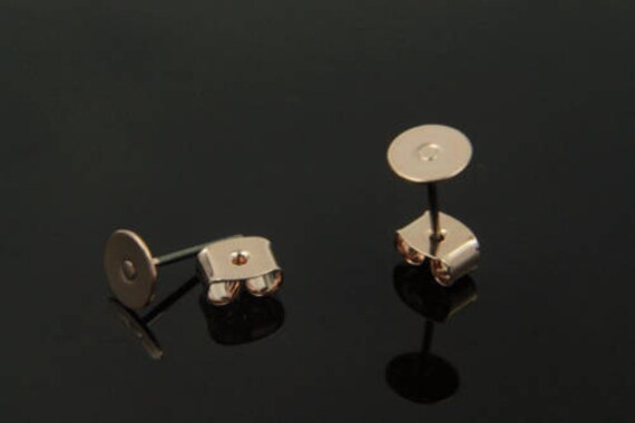 Ohrringstecker Mit Flachem 6mm Pad Für Perlen, Nickelfrei, E11-P1, 10 Stück, Rose Vergoldetes Messing, Zur Herstellung Von Ohrsteckern Ohrringstecker Mit Flachem 6mm Pad Für Perlen, Nickelfrei, E11-P1, 10 Stück, Rose Vergoldetes Messing, Zur Herstellung Von Ohrsteckern von JewelryKorea