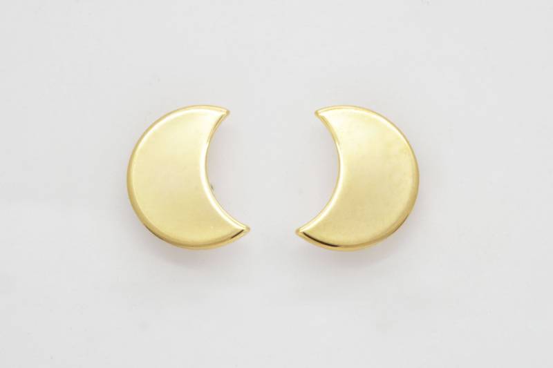 Süße Mond Ohrstecker Mit Glied, Nickel Frei, S57-P2, 2 Stück, 15 X 12 Mm, Glieder Zu Öffnen 2, 3 16K Vergoldetes Messing, Qualitätsbeschichtung Süße Mond Ohrstecker Mit Glied, Nickel Frei, S57-P2, 2 Stück, 15 X 12 Mm, Glieder Zu Öffnen 2, 3 16K Vergoldetes Messing, Qualitätsbeschichtung von JewelryKorea