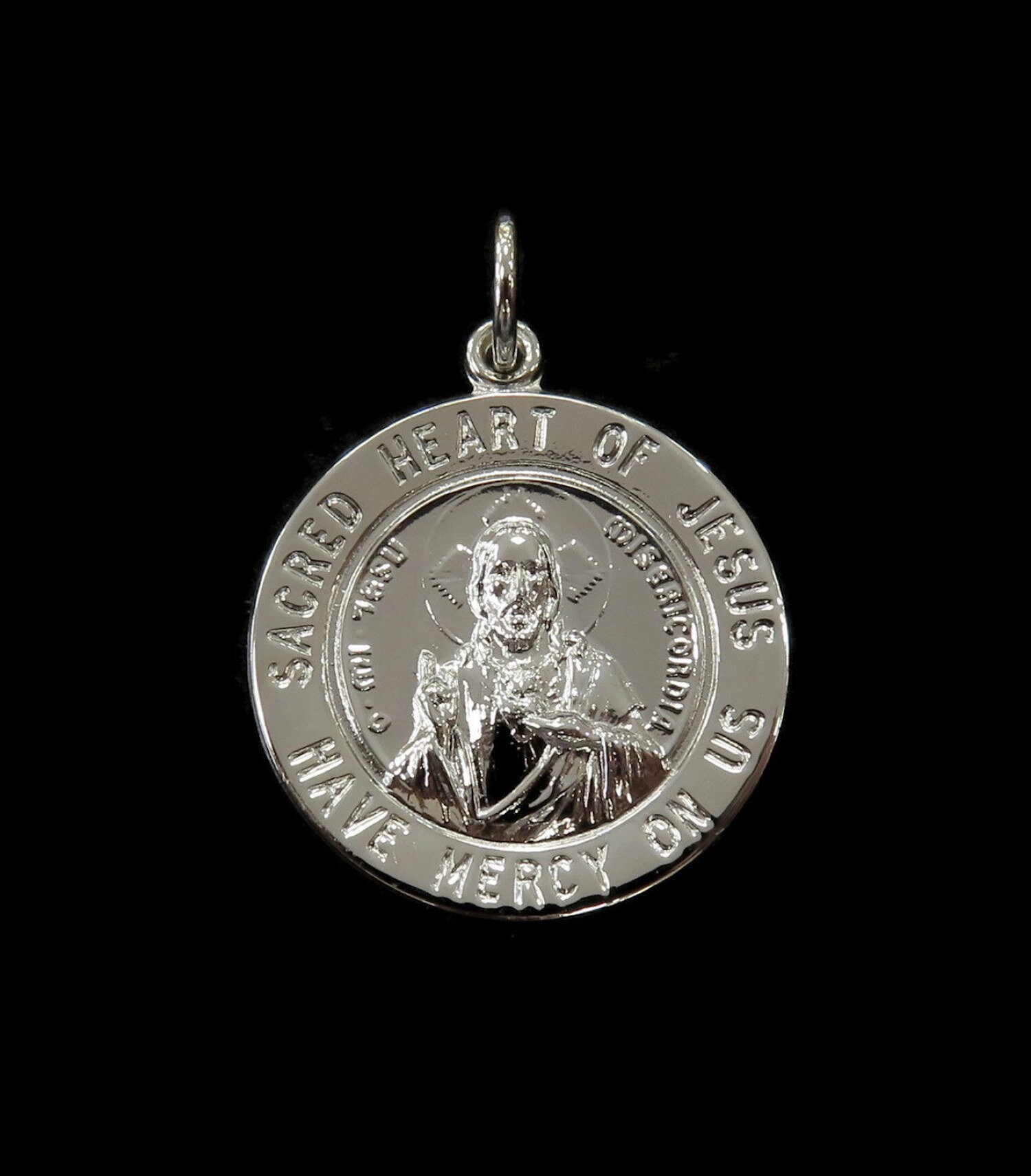 sterling Silber 0, 925 Heiliges Herz Jesu Haben Barmherzigkeit Auf Uns Medaille Halskette Anhänger Charme sterling Silber 0, 925 Heiliges Herz Jesu Haben Barmherzigkeit Auf Uns Medaille Halskette Anhänger Charme von JewelryMasterUSA