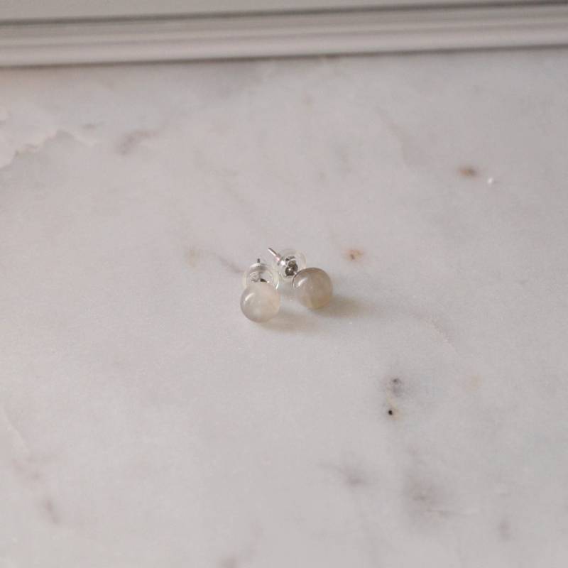 Mondstein | Ohrringe Ohrstecker 6mm 925Er Sterling Silber von JewelryOfNani
