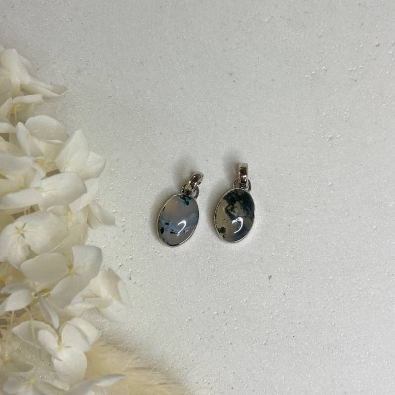 Moosachat | Anhänger 925Er Sterling Silber von JewelryOfNani