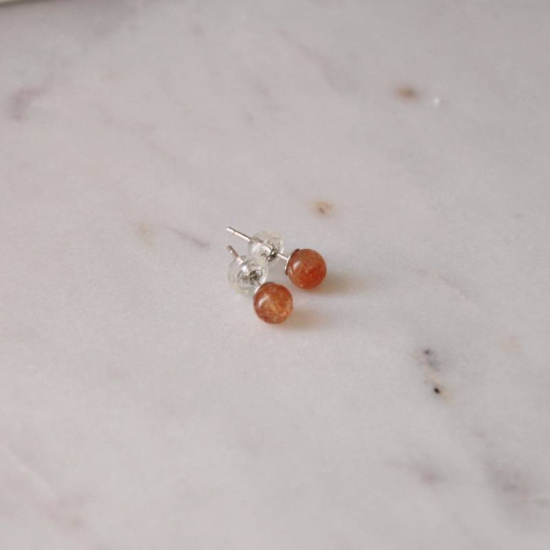 Sonnenstein | Glitzernde Ohrstecker Ohrringe 6mm 925Er Sterling Silber von JewelryOfNani