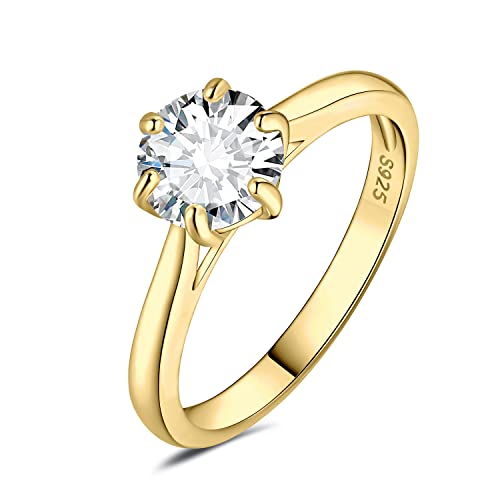 JewelryPalace 7.5mm 1.5ct Rund Moissanite Solitär Promise Ring Damen, Braut Schmuck Set, Verlobungsring Damenring Ringe Silber 925 mit Stein Frauen, Simulierte Diamant Jubiläum Eheringe Vergoldet 53 JewelryPalace 7.5mm 1.5ct Rund Moissanite Solitär Promise Ring Damen, Braut Schmuck Set, Verlobungsring Damenring Ringe Silber 925 mit Stein Frauen, Simulierte Diamant Jubiläum Eheringe Vergoldet 53 von JewelryPalace
