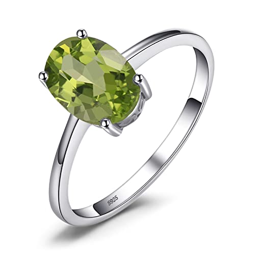 JewelryPalace Echt Edelstein Granat Citrin Peridot Blautopas Amethyst Ringe, Verlobungsring Promise Solitär Verlobung Ring Silber 925 Damen, Silberringe Damenring Antragsring Ringe, Damen Schmuck 60 von JewelryPalace