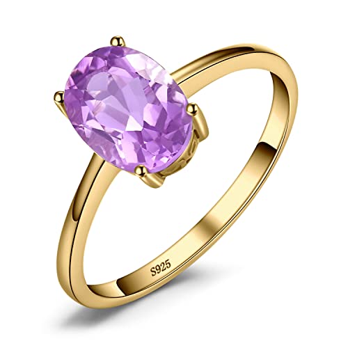 JewelryPalace Echt Edelstein Granat Citrin Peridot Blautopas Amethyst Ringe Gold, Verlobungsring Promise Solitär Ring Silber 925 Damen, Silberringe Damenring Antragsring Ringe, Damen Schmuck 49 von JewelryPalace