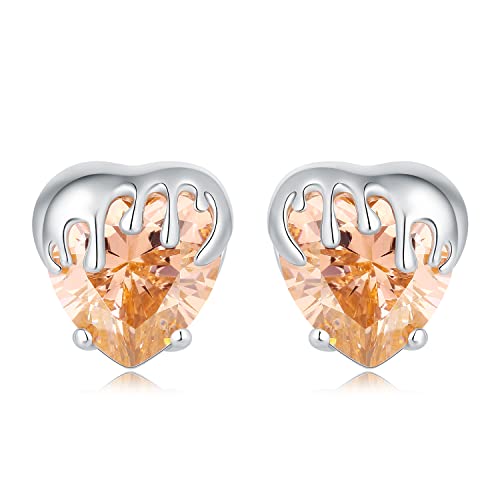 JewelryPalace Honig Herz Liebe 9.2ct Orange Morganit-Farbe Zirkonia Ohrstecker Silber 925 Damen, Schmuck Set, Ohrringe Silber Edelstein Mädchen, Ohrstecker Große Orange Stein Geschenke für Frauen JewelryPalace Honig Herz Liebe 9.2ct Orange Morganit-Farbe Zirkonia Ohrstecker Silber 925 Damen, Schmuck Set, Ohrringe Silber Edelstein Mädchen, Ohrstecker Große Orange Stein Geschenke für Frauen von JewelryPalace