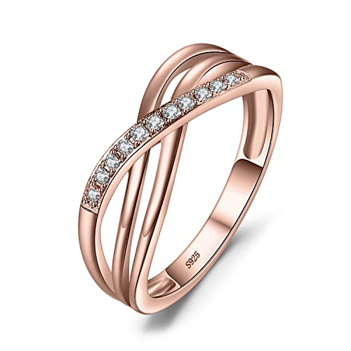 JewelryPalace Infinity Wickelring Verlobungsring Unendlichkeit Promise Eheringe Ring Silber 925 Damen, Zirkonia Silberringe Trauringe Hochzeitsringe Antragsring Ringe, Damen Schmuck Rosegold 58 JewelryPalace Infinity Wickelring Verlobungsring Unendlichkeit Promise Eheringe Ring Silber 925 Damen, Zirkonia Silberringe Trauringe Hochzeitsringe Antragsring Ringe, Damen Schmuck Rosegold 58 von JewelryPalace