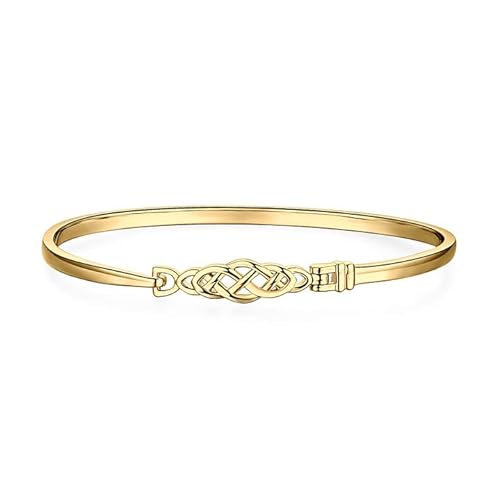JewelryPalace Keltischer Knoten Öffnen Sie 925 Sterling Silber Armreif Vergoldet von JewelryPalace