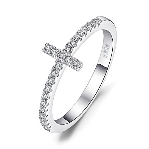 JewelryPalace Kreuz Wickelring Verlobungsring Unendlichkeit Promise Eheringe Ring Silber 925 Damen, Zirkonia Silberringe Trauringe Damenring Hochzeitsringe Stapelring Ringe Set, Damen Schmuck 46 von JewelryPalace