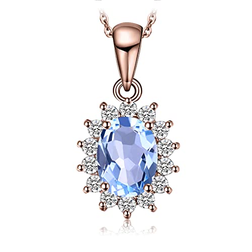 JewelryPalace Ovalschliff 2.4ct Natur Blau Topas Kette Anhänger Rosegold 45CM, Blautopas Schmuck Set, Halskette Damen Silber 925 Collier Damen Quadrat Edelstein Mädchen, Ketten mit Stein Frauen JewelryPalace Ovalschliff 2.4ct Natur Blau Topas Kette Anhänger Rosegold 45CM, Blautopas Schmuck Set, Halskette Damen Silber 925 Collier Damen Quadrat Edelstein Mädchen, Ketten mit Stein Frauen von JewelryPalace