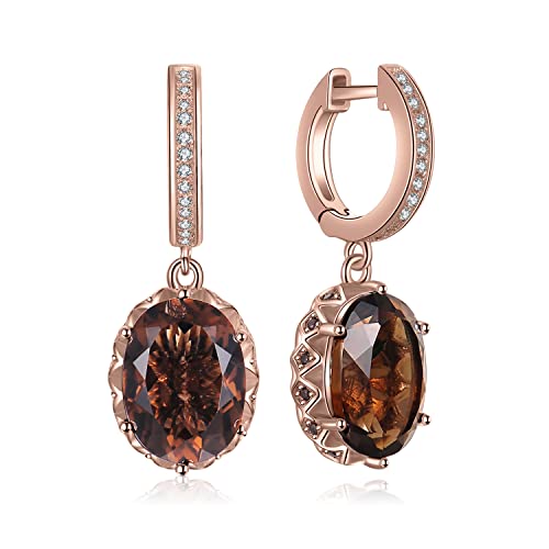 JewelryPalace Ovalschliff 7.2ct Echt Rauchquarz Ohrhänger Silber 925 Damen Rosegold, Braun Schmuck Set, Ohrringe Silber Edelstein Mädchen, Creolen Silber Modeschmuck mit Stein für Frauen Geschenke JewelryPalace Ovalschliff 7.2ct Echt Rauchquarz Ohrhänger Silber 925 Damen Rosegold, Braun Schmuck Set, Ohrringe Silber Edelstein Mädchen, Creolen Silber Modeschmuck mit Stein für Frauen Geschenke von JewelryPalace