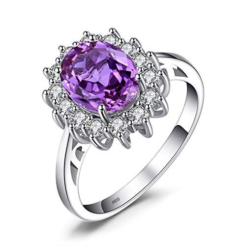 JewelryPalace Prinzessin Diana Kate Middleton Edelstein Erstellt Farbwechsel Saphir, Verlobungsring Eheringe Promise Verlobung Ring Silber 925 Damen, Silberringe Antragsring Ringe, Damen Schmuck 59 von JewelryPalace