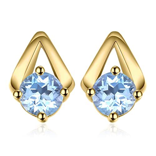 JewelryPalace Rundschliff 1.2ct Echt Blau Topas Ohrstecker Silber 925 Damen, Blautopas Schmuck Set,Ohrringe Silber Vergoldet Edelstein Mädchen, Ohrstecker Silber Klein mit Stein Frauen Modeschmuck JewelryPalace Rundschliff 1.2ct Echt Blau Topas Ohrstecker Silber 925 Damen, Blautopas Schmuck Set,Ohrringe Silber Vergoldet Edelstein Mädchen, Ohrstecker Silber Klein mit Stein Frauen Modeschmuck von JewelryPalace