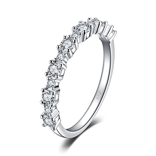 JewelryPalace Verlobungsring Eheringe Ring Silber 925 Damen, Zirkonia Silberringe Trauringe Damenring Vorsteckring Hochzeitsringe Antragsring Memoirering Ewigkeitsring Band Ringe Set, Damen Schmuck 53 von JewelryPalace