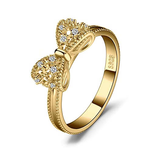 JewelryPalace Wickelring Schleife Verlobungsring Unendlichkeit Promise Eheringe Ring Silber 925 Damen, Zirkonia Trauringe Damenring Hochzeitsringe Antragsring Ringe, Damen Schmuck Vergoldet 49 von JewelryPalace