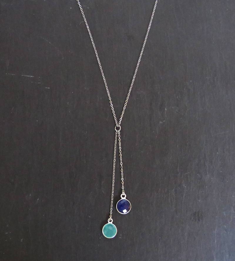 Personalisierte Stammbaum-Halskette, Benutzerdefinierte Echte Edelstein-Geburtssteinkette, Wählen Sie Ihre Eigene Geburtssteinkette von JewelrySavingLives