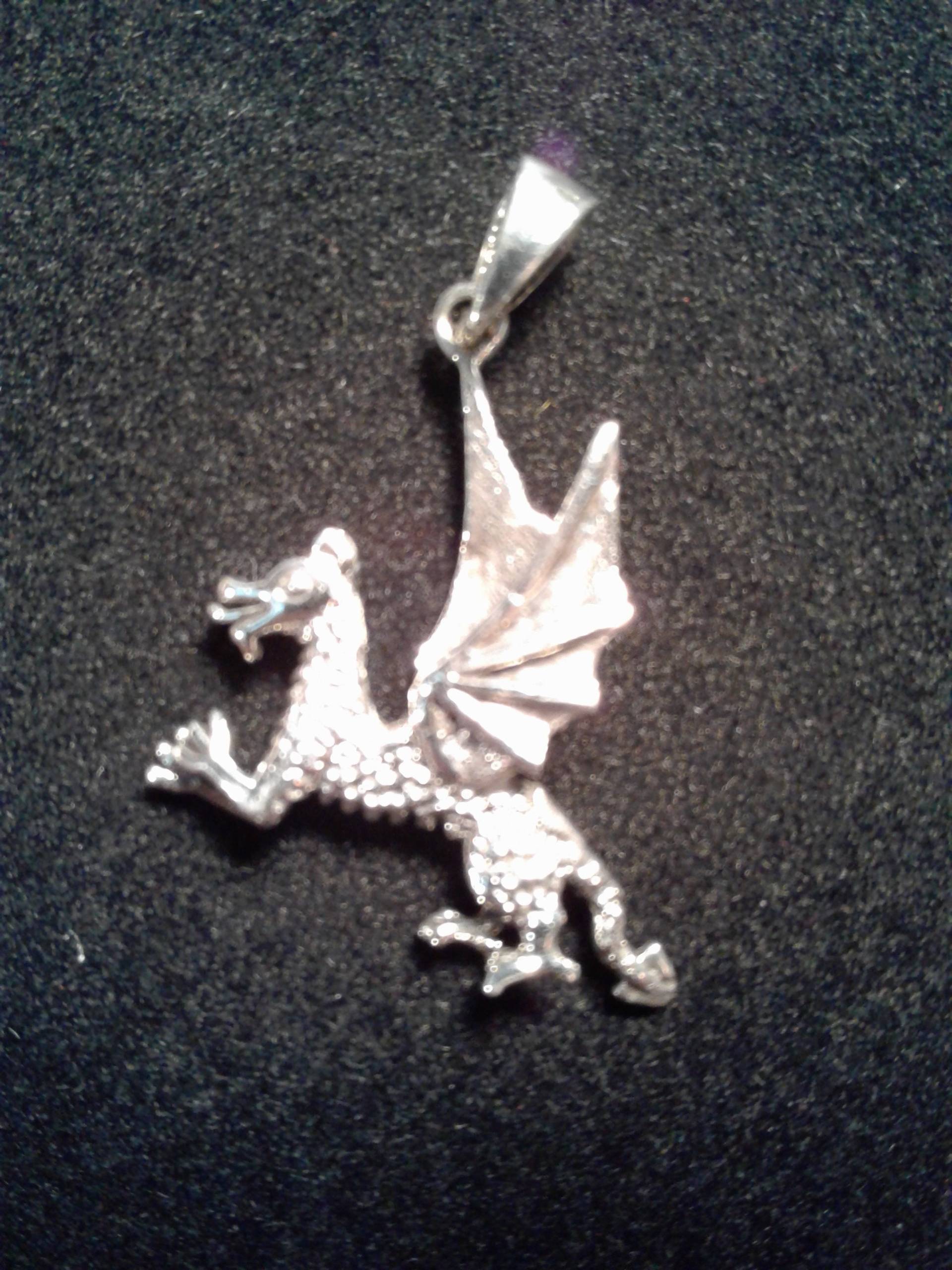 sterling Silber 3D Spielen Drachenanhänger #w8916 sterling Silber 3D Spielen Drachenanhänger #w8916 von JewelryTreeShop