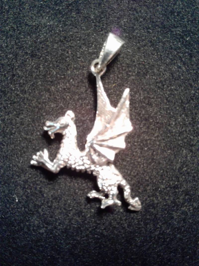 sterling Silber 3D Spielen Drachenanhänger #w8916 sterling Silber 3D Spielen Drachenanhänger #w8916 von JewelryTreeShop