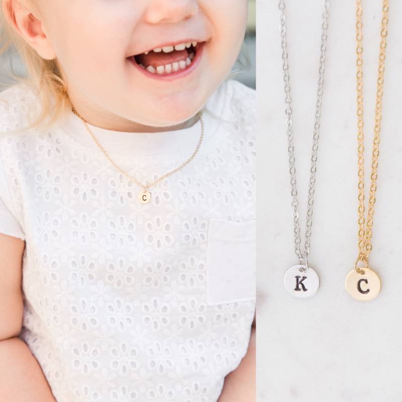 Initial Halskette Für Kleine Mädchen - Baby Kleinkind Namenskette Kinder Schmuck Geburtstagsgeschenk Tochter von JewelryVV