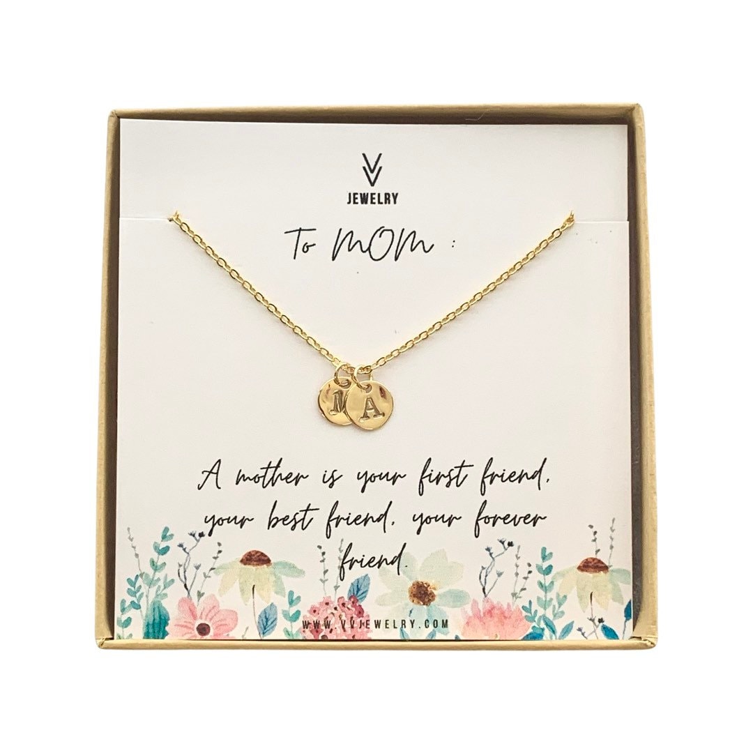 Nachdenkliches, Bedeutungsvolles Schmuckgeschenk Für Mama, Mutter Halskette Mit Goldfarbenen Initialen, Personalisiertes Muttertagsgeschenk, Geschenk Nachdenkliches, Bedeutungsvolles Schmuckgeschenk Für Mama, Mutter Halskette Mit Goldfarbenen Initialen, Personalisiertes Muttertagsgeschenk, Geschenk von JewelryVV