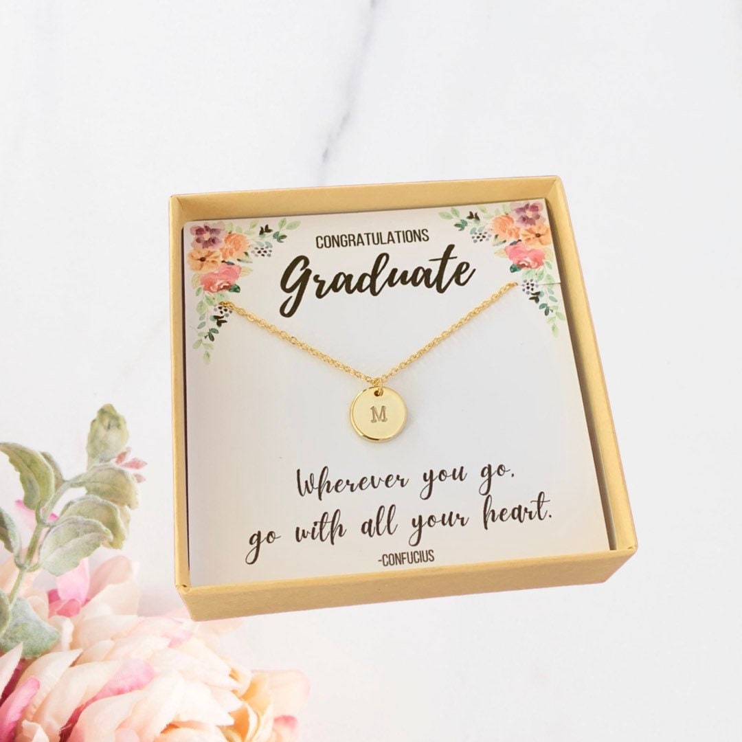 Personalisiertes Abitur Geschenk Halskette, Personalisierte Initiale Halskette Für Mädchen, Glückwunsch Tochter Freundin Enkelin Senior von JewelryVV