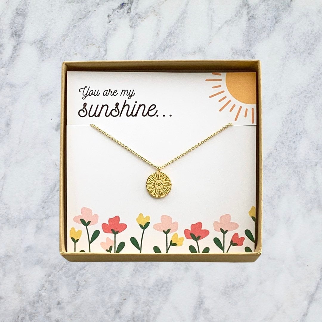 You Are My Sunshine Halskette - Tochter Sonne Anhänger Kleines Mädchen Geburtstagsgeschenk Inspirierende Für Kinder von JewelryVV