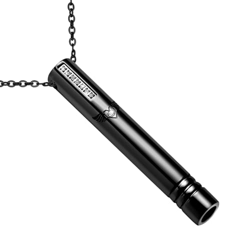 JewelryWe Atemkette Rauchentwöhnung Halskette Atmungshalskette: Schwarz Edelstahl Zirkonia Herz Flügel Pfeife Anhänger Rauchfrei Kette Angstlinderung Meditations Atemhalskette für Damen Herren JewelryWe Atemkette Rauchentwöhnung Halskette Atmungshalskette: Schwarz Edelstahl Zirkonia Herz Flügel Pfeife Anhänger Rauchfrei Kette Angstlinderung Meditations Atemhalskette für Damen Herren von JewelryWe