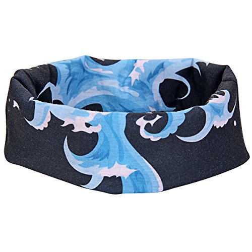 JewelryWe Damen Herren nahtlos Gemustert Bandana Kopftuch Halstuch Tuch Spandex Multifunktionstuch Headwear #C von JewelryWe