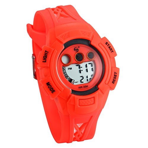 JewelryWe Digital Uhren für Kinder Junge Mädchen, 30m Wasserdicht Sportuhr Armbanduhr mit 12/24H Format/Wecker/Kalender/LED-Licht, elektronische gewebt Armband Uhr für Jugendliche, Schwarz JewelryWe Digital Uhren für Kinder Junge Mädchen, 30m Wasserdicht Sportuhr Armbanduhr mit 12/24H Format/Wecker/Kalender/LED-Licht, elektronische gewebt Armband Uhr für Jugendliche, Schwarz von JewelryWe
