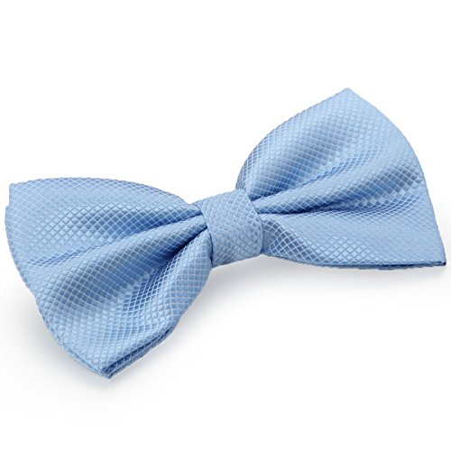 JewelryWe Herren Fliege Schleife Krawatte Binder Schlips Querbinder Anzug Hemd Bow Tie Britische Stil Kariert Verstellbar für Hochzeit Silvester Business Smoking Fuchsie von JewelryWe