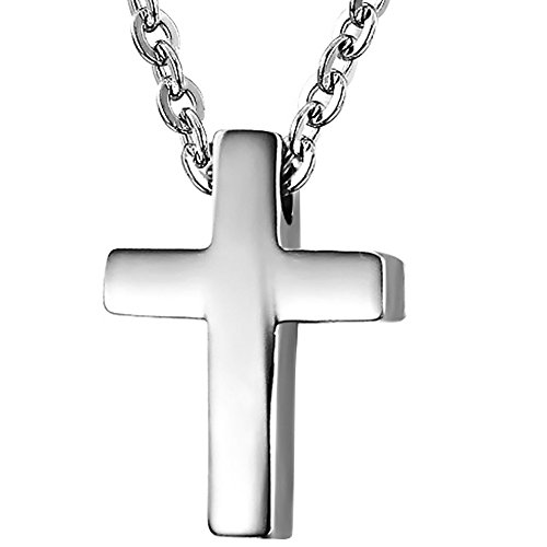 JewelryWe Herren Halskette mit Kreuz Anhänger Kreuzkette Kruzifix Religiöses Schmuck Geschenk für Herren und Damen von JewelryWe