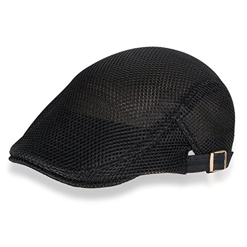 JewelryWe Herren Schirmmütze Flat Cap Cabbie Hat Sommerhut Gatsby Ivy Irish Hunting Stretch Newsboy Schiebermütze Schwarz JewelryWe Herren Schirmmütze Flat Cap Cabbie Hat Sommerhut Gatsby Ivy Irish Hunting Stretch Newsboy Schiebermütze Schwarz von JewelryWe