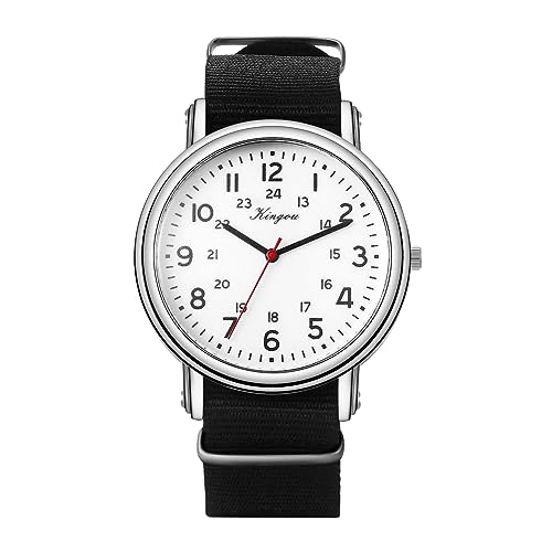JewelryWe Uhren Herren Nylon 12/24H - Klassische 12/24H Analog Quarz Armbanduhr mit Schwarz Nylon Textil Armband Beiläufige Uhr Sportuhr für Männer Frauen JewelryWe Uhren Herren Nylon 12/24H - Klassische 12/24H Analog Quarz Armbanduhr mit Schwarz Nylon Textil Armband Beiläufige Uhr Sportuhr für Männer Frauen von JewelryWe