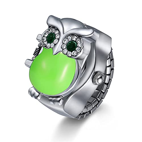 JewelryWe Ringuhr Fingeruhr Damen Analog Quarz Uhr Elastisch Ring Edelstahl Eule Deko Uhr Uhrenring Weiß Schwarz Rot JewelryWe Ringuhr Fingeruhr Damen Analog Quarz Uhr Elastisch Ring Edelstahl Eule Deko Uhr Uhrenring Weiß Schwarz Rot von JewelryWe