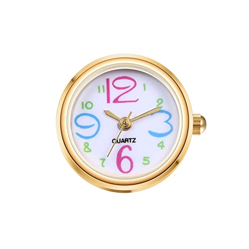 JewelryWe Ringuhr Fingeruhr Damen Ultradünn Rund Analog Quarz Ring Uhr Verstellbar Fingerringuhr Uhrenring Gold Bunt von JewelryWe
