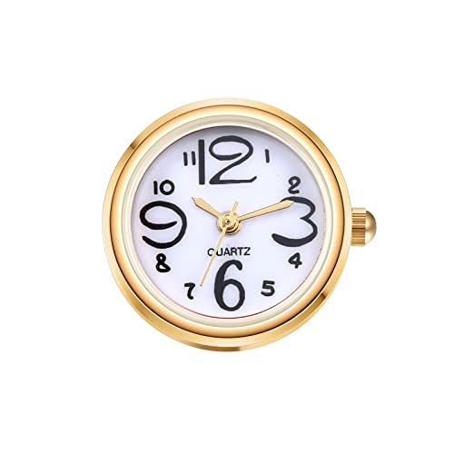 JewelryWe Ringuhr Fingeruhr Damen Ultradünn Rund Analog Quarz Ring Uhr Verstellbar Fingerringuhr Uhrenring Gold Weiß von JewelryWe