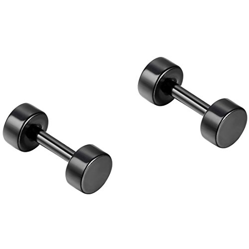 JewelryWe Fake Plug Ohrstecker Schwarz: 4mm Herren Damen Edelstahl Tunnel Ohrringe Rund Kreis Fake Ohr Plugs Schraube Helix Tragus Piercings JewelryWe Fake Plug Ohrstecker Schwarz: 4mm Herren Damen Edelstahl Tunnel Ohrringe Rund Kreis Fake Ohr Plugs Schraube Helix Tragus Piercings von JewelryWe