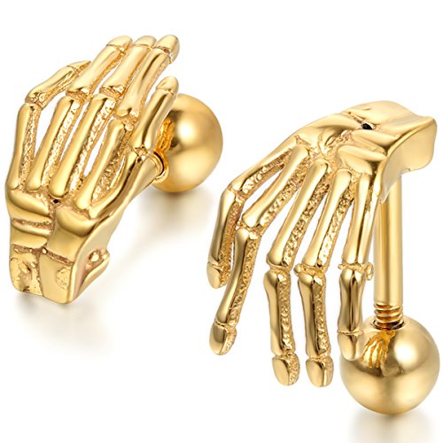 JewelryWe Knorpel Ohrstecker Skelett Hand: Herren Tragus Ohrringe Edelstahl Gotik Totenkopf Knochen Hand Helix Conch Ohr Piercings Knorpelpiercing Gold JewelryWe Knorpel Ohrstecker Skelett Hand: Herren Tragus Ohrringe Edelstahl Gotik Totenkopf Knochen Hand Helix Conch Ohr Piercings Knorpelpiercing Gold von JewelryWe