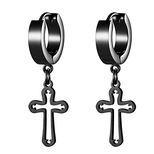 JewelryWe Schmuck Herren Ohrstecker Creolen Damen Ohrringe Edelstahl Kreuz Kruzifix Ohrhänger Ohrpiercing Silber Gold Schwarz JewelryWe Schmuck Herren Ohrstecker Creolen Damen Ohrringe Edelstahl Kreuz Kruzifix Ohrhänger Ohrpiercing Silber Gold Schwarz von JewelryWe