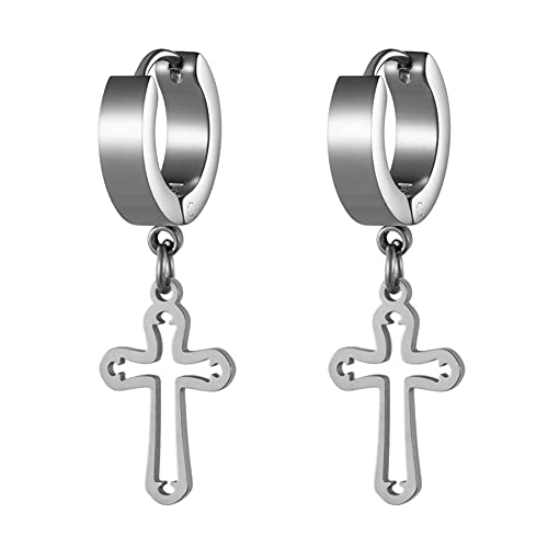 JewelryWe Schmuck Herren Ohrstecker Creolen Damen Ohrringe Edelstahl Kreuz Kruzifix Ohrhänger Ohrpiercing Silber Gold Schwarz JewelryWe Schmuck Herren Ohrstecker Creolen Damen Ohrringe Edelstahl Kreuz Kruzifix Ohrhänger Ohrpiercing Silber Gold Schwarz von JewelryWe