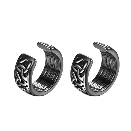 JewelryWe Wikinger Ohrclips Ohrklemme Herren: Edelstahl Nordische Keltische Knoten Knorpel Ohrmanschette Fake Piercing Creolen Clip On Ohrringe Ohne Loch für Männer Frauen JewelryWe Wikinger Ohrclips Ohrklemme Herren: Edelstahl Nordische Keltische Knoten Knorpel Ohrmanschette Fake Piercing Creolen Clip On Ohrringe Ohne Loch für Männer Frauen von JewelryWe