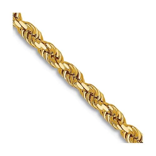 10 Karat Gelbgold, massiv poliert, Karabinerverschluss, Valu plus 1,75 mm funkelnde Halskette, 41 cm lange Kette für Damen und Herren 10 Karat Gelbgold, massiv poliert, Karabinerverschluss, Valu plus 1,75 mm funkelnde Halskette, 41 cm lange Kette für Damen und Herren von JewelryWeb