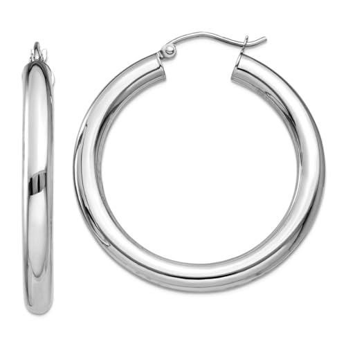 10 Karat massives Gelbgold, Röhren-Creolen-Ohrringe für Frauen in verschiedenen Stilen, One Size, Goldfarben Metall Weißgold, Kein Edelstein von JewelryWeb